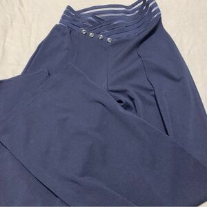 Navy Wide-Leg Pants Small